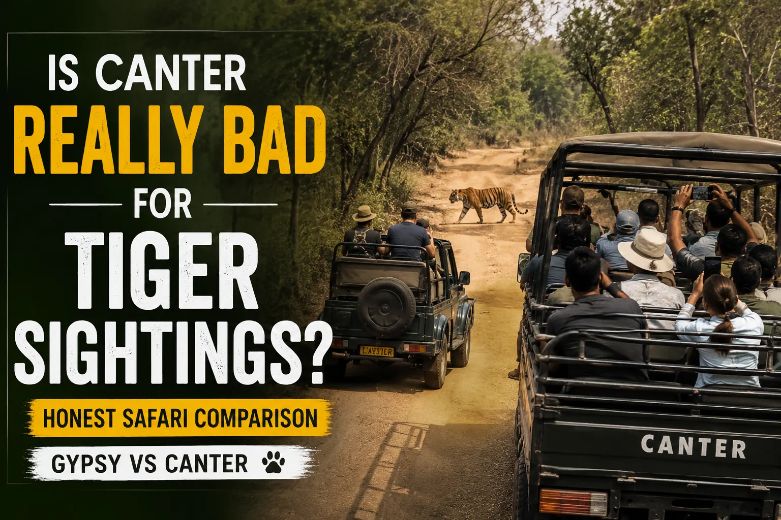 is canter bad for tiger sightings